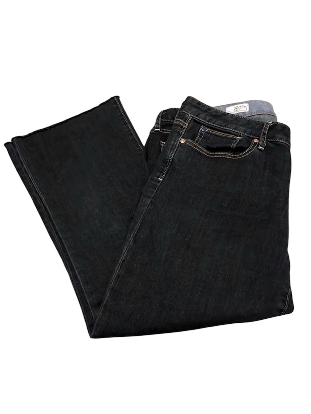Gap 1969 Curvy Low-rise Raw Hem Slight Flare Bootcut Dark Blue Jeans Pants Sz 14